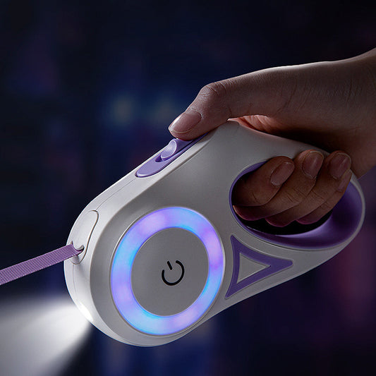 Correa Retráctil Spotlight Pro: Seguridad LED de Largo Alcance para Perros y Gatos